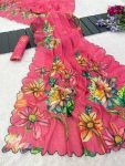 1FANCY LINEN SILK DIGITAL PRINT AND KHATLI WORK SAREE WITH UNSTITCHED BLOUSE FESTIVE WEAR WHOLESALE PRICE ETHNIC GARMENT (16)