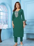 1FANCY RINKAL COTTON EMBROIDERY WORK TOP PENT SET DAILY WEAR WHOLESALE PRICE ETHNIC GARMENT (7)