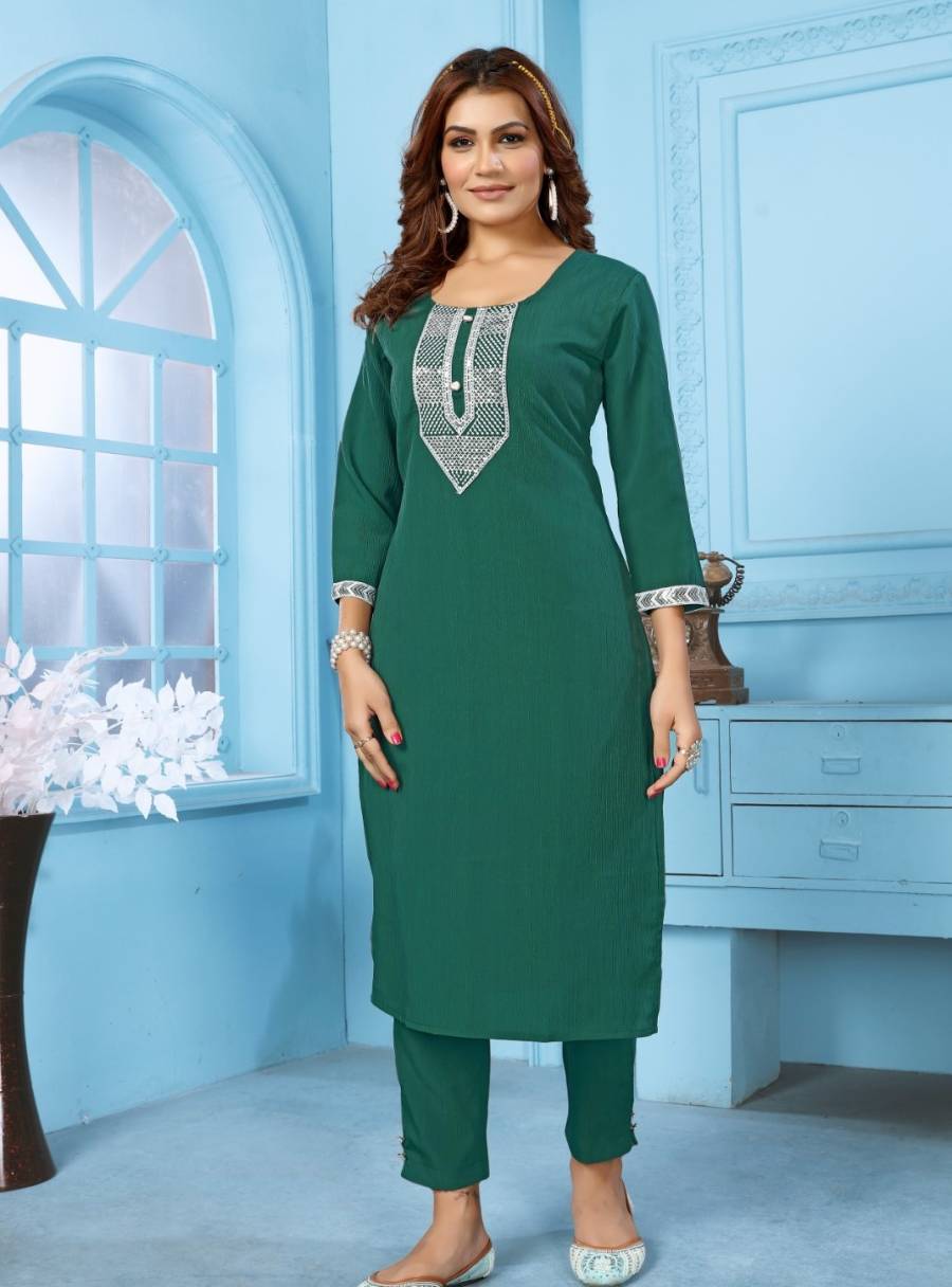 1FANCY RINKAL COTTON EMBROIDERY WORK TOP PENT SET DAILY WEAR WHOLESALE PRICE ETHNIC GARMENT (7)