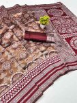 1MODERN BANARASI SILK WEAVING WORK SAREE WITH UNSTITCHED BLOUSE WEDDING WEAR WHOLESALE PRICE ETHNIC GARMENT (7)