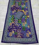 1MODERN CHINON DIGITAL AJRAK PRINT WITH REAL MIRROR WORK SAREE WITH UNSTITCHED BLOUSE PARTY WEAR WHOLESALE PRICE ETHNIC GARMENT (23)