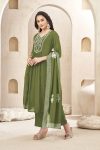1MODERN CHINON EMBROIDERY, SEQUENCE & CODING WORK TOP BOTTOM WITH DUPATTA FESTIVE WEAR WHOLESALE PRICE ETHNIC GARMENT (6)
