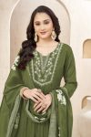 1MODERN CHINON EMBROIDERY, SEQUENCE & CODING WORK TOP BOTTOM WITH DUPATTA FESTIVE WEAR WHOLESALE PRICE ETHNIC GARMENT (6)