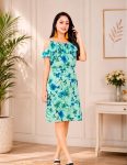 MODERN GEORGETTE SEQUENCE LINE PRINT WORK ONE PIECE DRESS RAMA