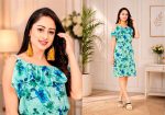 1MODERN GEORGETTE SEQUENCE LINE PRINT WORK ONE PIECE DRESS PARTY WEAR WHOLESALE PRICE ETHNIC GARMENT (2)