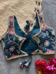 1MODERN GOLDEN CRUSH SEQUENCE AND MULTI WORK STITCHED BLOUSE WEDDING WEAR WHOLESALE PRICE ETHNIC GARMENT (9)