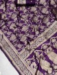 1MODERN LICHI SILK WEAVING WORK SAREE WITH UNSTITCHED BLOUSE FESTIVE WEAR WHOLESALE PRICE ETHNIC GARMENT (18)