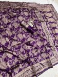 1MODERN LICHI SILK WEAVING WORK SAREE WITH UNSTITCHED BLOUSE FESTIVE WEAR WHOLESALE PRICE ETHNIC GARMENT (18)