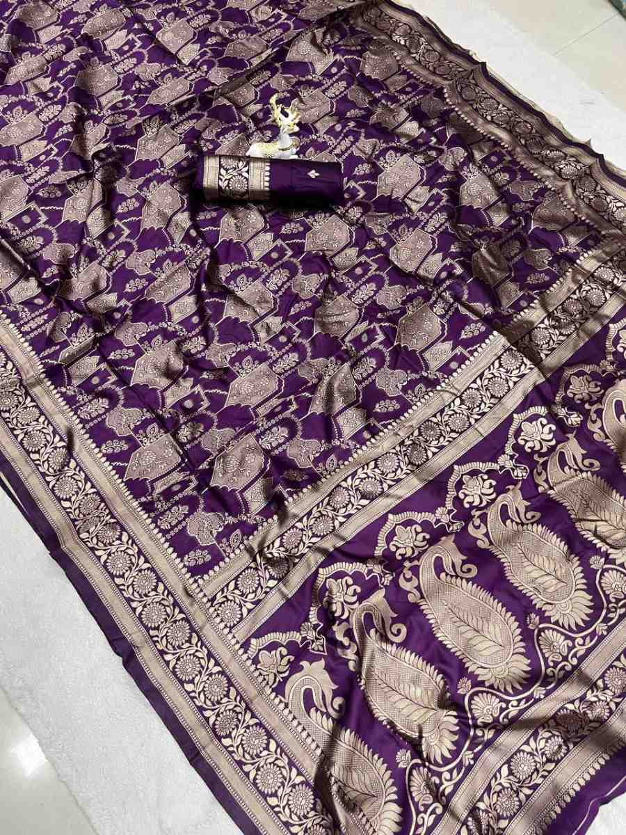1MODERN LICHI SILK WEAVING WORK SAREE WITH UNSTITCHED BLOUSE FESTIVE WEAR WHOLESALE PRICE ETHNIC GARMENT (19)