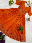 1MODERN MUL COTTON EMBROIDERY WORK GOWN FESTIVE WEAR WHOLESALE PRICE ETHNIC GARMENT (12)