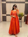 1MODERN MUL COTTON EMBROIDERY WORK GOWN FESTIVE WEAR WHOLESALE PRICE ETHNIC GARMENT (12)