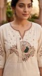1MODERN SLUB COTTON EMBROIDERY WORK TOP PENT SET FESTIVE WEAR WHOLESALE PRICE ETHNIC GARMENT (5)