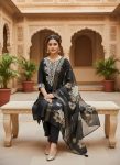 1NEW ARRIVAL ROMAN SILK EMBROIDERY WORK TOP BOTTOM WITH DUPATTA FESTIVE WEAR WHOLESALE PRICE ETHNIC GARMENT (22)