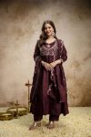 1NEW ARRIVAL VICHITRA SILK SEQUENCE CODING EMBROIDERY WORK TOP BOTTOM WITH DUPATTA FESTIVE WEAR WHOLESALE PRICE ETHNIC GARMENT (3)