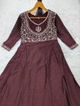1NEW ARRIVAL VICHITRA SILK SEQUENCE CODING EMBROIDERY WORK TOP BOTTOM WITH DUPATTA FESTIVE WEAR WHOLESALE PRICE ETHNIC GARMENT (3)