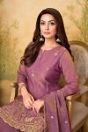 1RICH LOOK BERRY SILK EMBROIDERY, SEQUENCE & CODING WORK TOP PALAZZO WITH DUPATTA WEDDING WEAR WHOLESALE PRICE ETHNIC GARMENT (13)