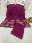1RICH LOOK COTTON EMBROIDERY WORK CO-ORD SET DAILY WEAR WHOLESALE PRICE ETHNIC GARMENT (8)