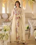RICH LOOK GEORGETTE EMBROIDERY WORK TOP BOTTOM WITH DUPATTA OFF WHITE