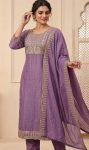 1RICH LOOK RAYON EMBROIDERY WORK TOP BOTTOM WITH DUPATTA FESTIVE WEAR WHOLESALE PRICE ETHNIC GARMENT (6)