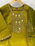 1TRENDING VISCOSE MANGO SILK MULTI EMBROIDERY & REAL MIRROR WITH HAND WORK TOP BOTTOM WITH DUPATTA DAILY WEAR WHOLESALE PRICE ETHNIC GARMENT (17)