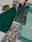 21FANCY GEORGETTE EMBROIDERY SEQUENCE PEARL HAND WORK TOP PALAZZO WITH DUPATTA FESTIVE WEAR WHOLESALE PRICE ETHNIC GARMENT (10)
