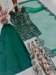 21FANCY GEORGETTE EMBROIDERY SEQUENCE PEARL HAND WORK TOP PALAZZO WITH DUPATTA FESTIVE WEAR WHOLESALE PRICE ETHNIC GARMENT (10)