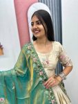 21MODERN CHINON EMBROIDERY THREAD & SEQUENCE WORK LEHENGA CHOLI WITH DUPATTA WEDDING WEAR WHOLESALE PRICE ETHNIC GARMENT (14)