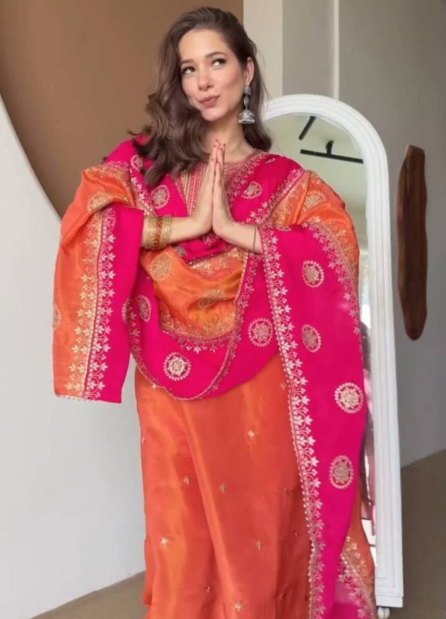 21NEW ARRIVAL CHINON EMBROIDERY WORK TOP BOTTOM WITH DUPATTA FESTIVE WEAR WHOLESALE PRICE ETHNIC GARMENT (12)