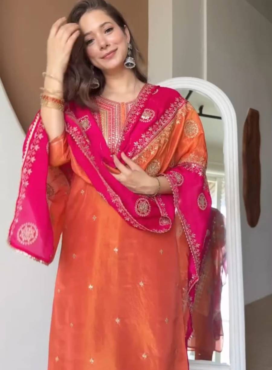 21NEW ARRIVAL CHINON EMBROIDERY WORK TOP BOTTOM WITH DUPATTA FESTIVE WEAR WHOLESALE PRICE ETHNIC GARMENT (13)