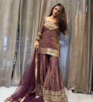 21RICH LOOK CHINON SILK DIGITAL PRINT WITH EMBROIDERY 5 MM SEQUENCE WORK TOP SHARARA WITH DUPATTA FESTIVE WEAR WHOLESALE PRICE ETHNIC GARMENT (16)