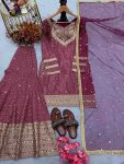 21RICH LOOK CHINON SILK DIGITAL PRINT WITH EMBROIDERY 5 MM SEQUENCE WORK TOP SHARARA WITH DUPATTA FESTIVE WEAR WHOLESALE PRICE ETHNIC GARMENT (16)