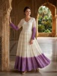 2ATTARACTIVE SHADED CRUNCHY PIPE SEQUENCE EMBROIDERY WORK GOWN FESTIVE WEAR WHOLESALE PRICE ETHNIC GARMENT (14)
