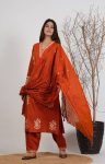 2ATTRACTIVE ROMAN SILK EMBROIDERY WORK TOP BOTTOM WITH DUPATTA FESTIVE WEAR WHOLESALE PRICE ETHNIC GARMENT (2)