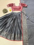 2DESIGNER SILK WOVEN WORK LEHENGA CHOLI WITH DUPATTA FESTIVE WEAR WHOLESALE PRICE ETHNIC GARMENT (10)