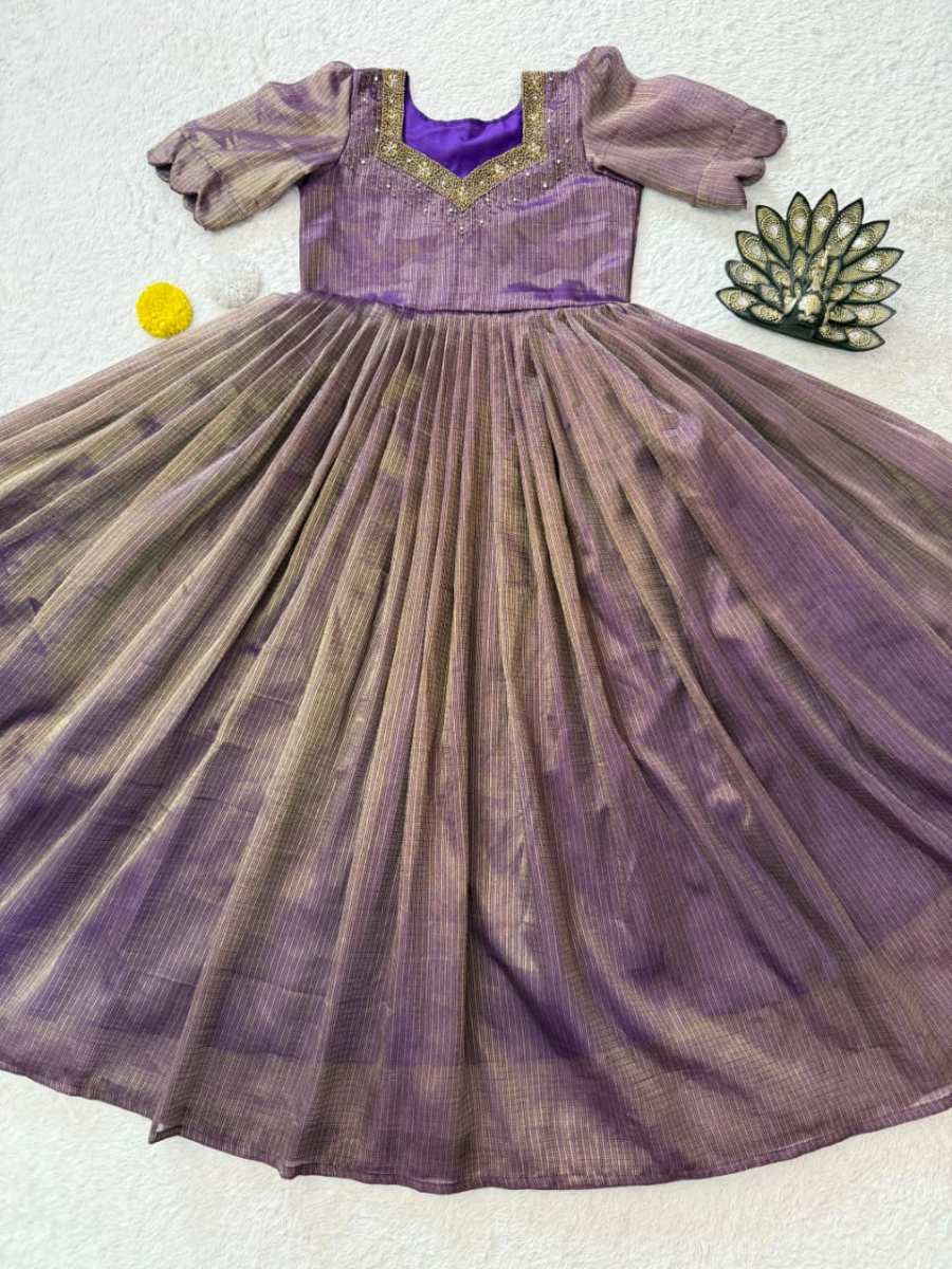 2FANCY KOTA TISSUE SILK MAGGAM HAND WORK GOWN FESTIVE WEAR WHOLESALE PRICE ETHNIC GARMENT (5)