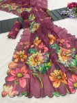 2FANCY LINEN SILK DIGITAL PRINT AND KHATLI WORK SAREE WITH UNSTITCHED BLOUSE FESTIVE WEAR WHOLESALE PRICE ETHNIC GARMENT (14)