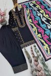 2FANCY NATURAL SILK EMBROIDRY WORK TOP PATIYALA WITH DUPATTA FESTIVE WEAR WHOLESALE PRICE ETHNIC GARMENT (18)