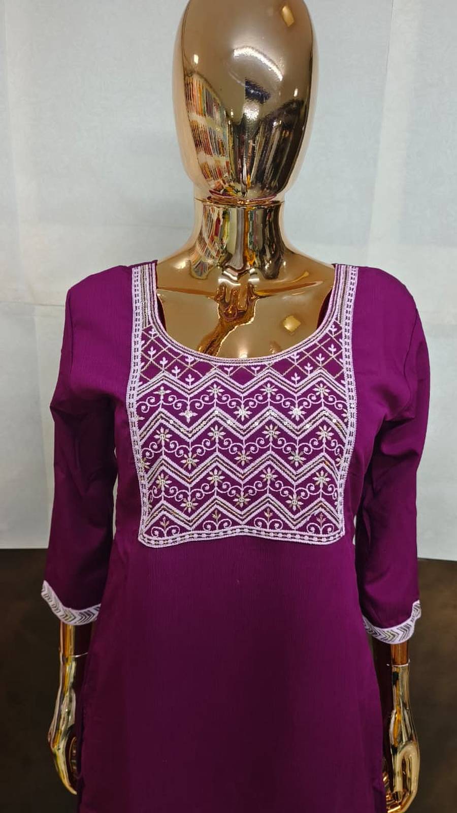 2FANCY RINKAL COTTON EMBROIDERY WORK TOP PENT SET DAILY WEAR WHOLESALE PRICE ETHNIC GARMENT (10)