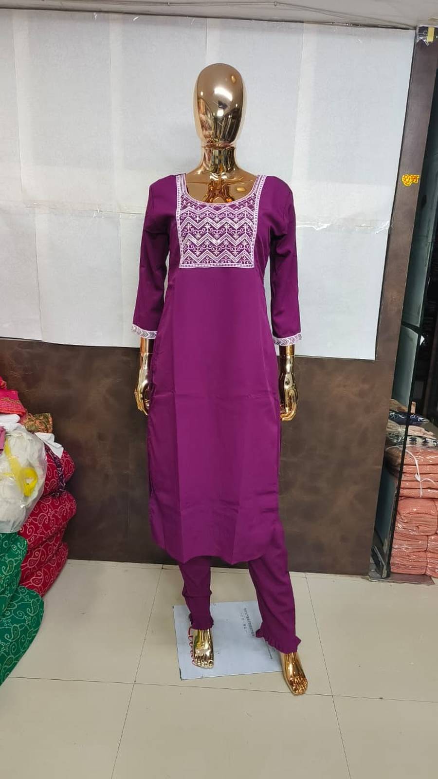 2FANCY RINKAL COTTON EMBROIDERY WORK TOP PENT SET DAILY WEAR WHOLESALE PRICE ETHNIC GARMENT (9)