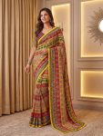 2MODERN CHINON DIGITAL AJRAK PRINT WITH REAL MIRROR WORK SAREE WITH UNSTITCHED BLOUSE PARTY WEAR WHOLESALE PRICE ETHNIC GARMENT (52)