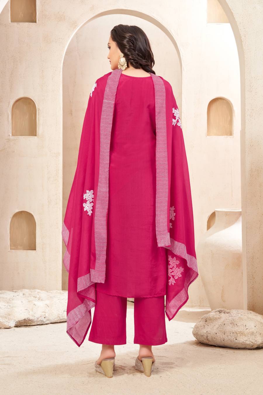 2MODERN CHINON EMBROIDERY, SEQUENCE & CODING WORK TOP BOTTOM WITH DUPATTA FESTIVE WEAR WHOLESALE PRICE ETHNIC GARMENT (9)