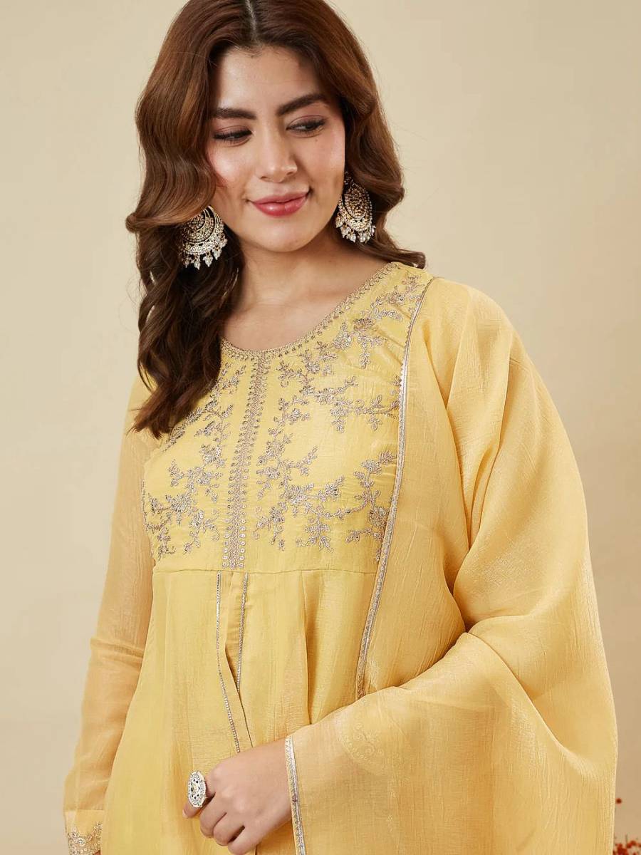 2MODERN CRUNCHY SILK EMBROIDERY WORK TOP PALAZZO WITH DUPATTA FESTIVE WEAR WHOLESALE PRICE ETHNIC GARMENT (15)