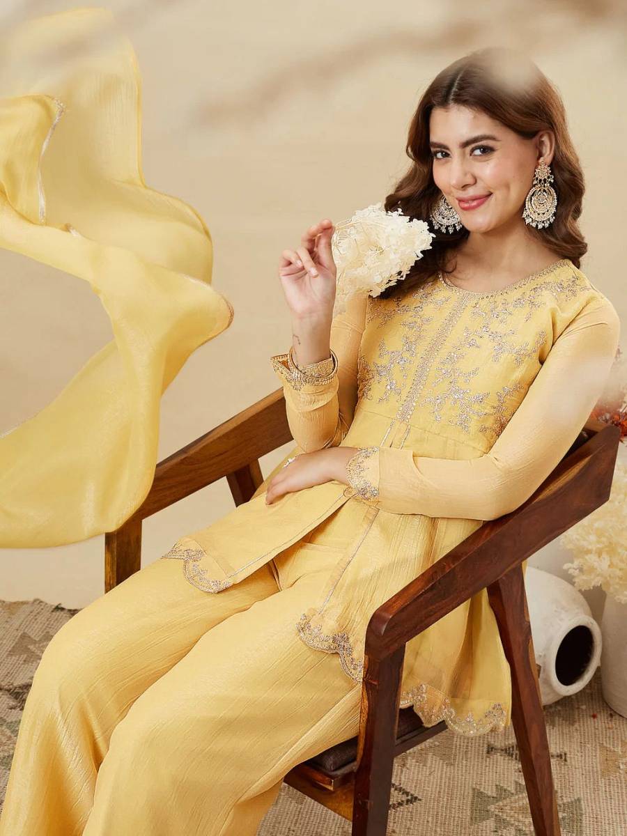 2MODERN CRUNCHY SILK EMBROIDERY WORK TOP PALAZZO WITH DUPATTA FESTIVE WEAR WHOLESALE PRICE ETHNIC GARMENT (17)