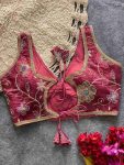 2MODERN GOLDEN CRUSH SEQUENCE AND MULTI WORK STITCHED BLOUSE WEDDING WEAR WHOLESALE PRICE ETHNIC GARMENT (12)