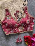 2MODERN GOLDEN CRUSH SEQUENCE AND MULTI WORK STITCHED BLOUSE WEDDING WEAR WHOLESALE PRICE ETHNIC GARMENT (12)