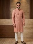 2MODERN RAYON THREAD SEQUENCE WORK MEN’S KURTA PAYJAMA SET FESTIVE WEAR WHOLESALE PRICE ETHNIC GARMENT (3)
