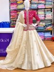 2MODERN SHIMMER EMBROIDERY THREAD & SEQUENCE WORK LEHENGA CHOLI WITH DUPATTA WEDDING WEAR WHOLESALE PRICE ETHNIC GARMENT (14)