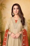 2MODERN VICHITRA SILK EMBROIDERY, SEQUENCE & CODING WORK ANARKALI BOTTOM WITH DUPATTA WEDDING WEAR WHOLESALE PRICE ETHNIC GARMENT (9)