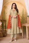 2MODERN VICHITRA SILK EMBROIDERY, SEQUENCE & CODING WORK ANARKALI BOTTOM WITH DUPATTA WEDDING WEAR WHOLESALE PRICE ETHNIC GARMENT (9)