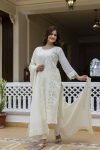 2NEW ARRIVAL CAMBRIC COTTON BORING CHIKAN KARI WORK TOP BOTTOM WITH DUPATTA FESTIVE WEAR WHOLESALE PRICE ETHNIC GARMENT (20)